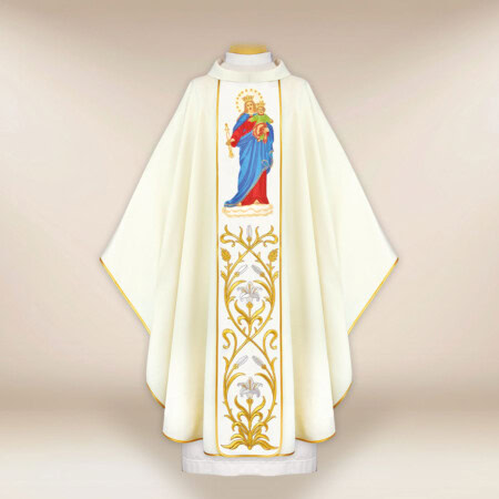 Ornat z wizerunkiem haftowanym "Matka Boża Wspomożenia Wiernych"