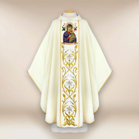 Ornat z wizerunkiem haftowanym "Matka Boża Nieustającej Pomocy"