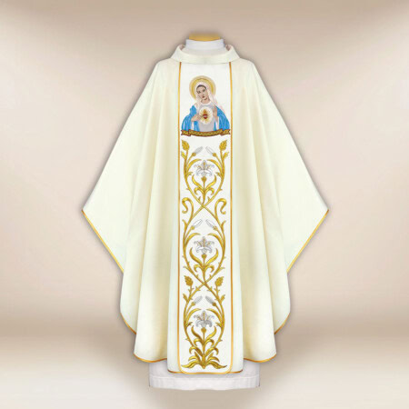 Ornat z wizerunkiem haftowanym "Serce Maryi"