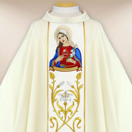 Ornat z wizerunkiem haftowanym “Serce Maryi”