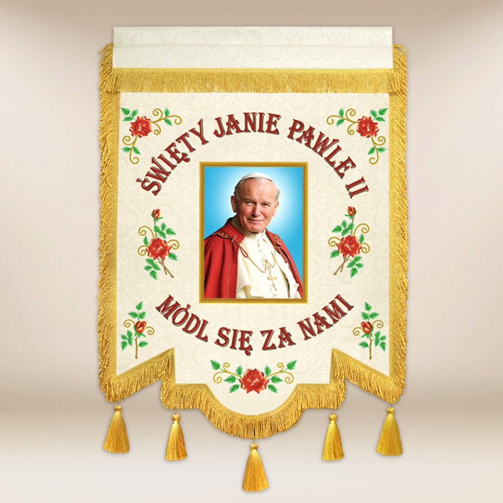 Chorągiew kościelna Św. Jan Paweł II Chorągiew kościelna Św. Jan Paweł II