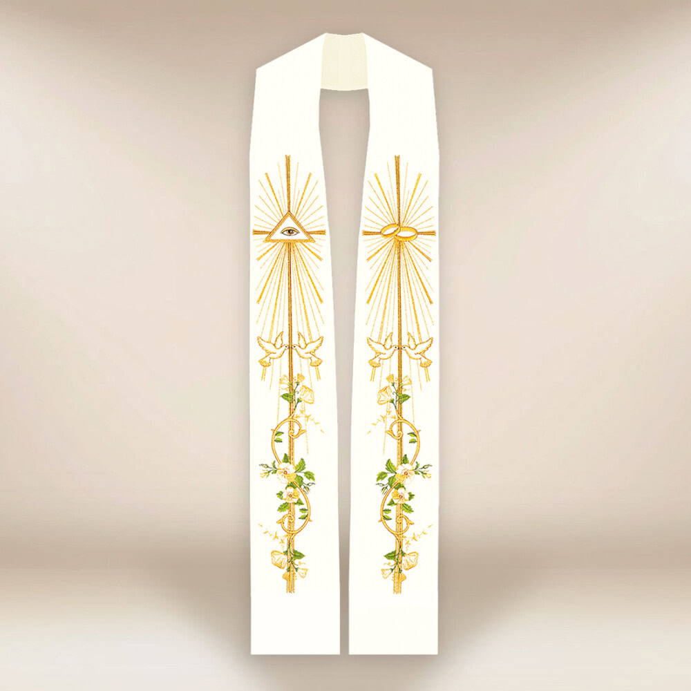 Stuła liturgiczna z motywem ślubnym