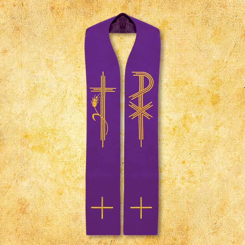 Liturgiczna stuła haftowana PX