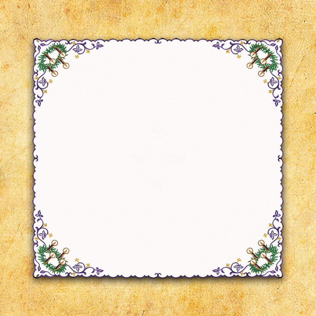 Serwetka haftowana "Adwentowy z Wiankiem" 95x95