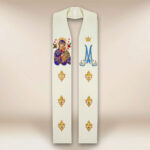 Stuła haftowana z wizerunkiem MB Nieustającej Pomocy