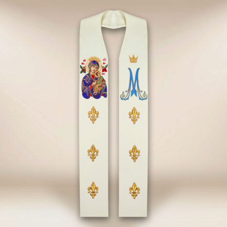 Stuła Haftowana "Matka Boża  Nieustającej Pomocy"