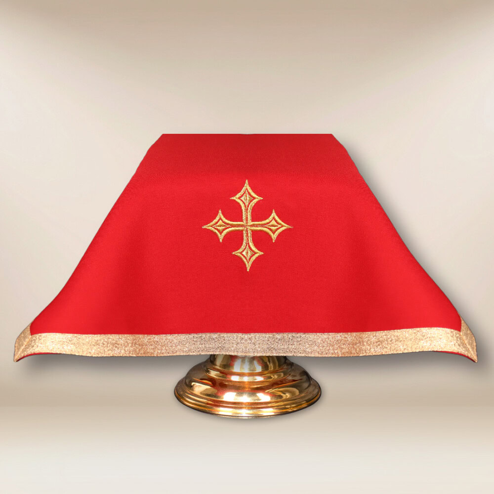 Welon na kielich liturgiczny czerwony 45×45cm