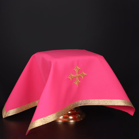 Welon na kielich liturgiczny różowy 45×45cm