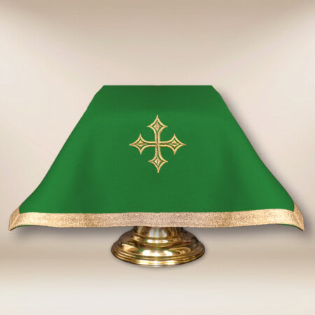 Welon na kielich liturgiczny zielony 45×45cm