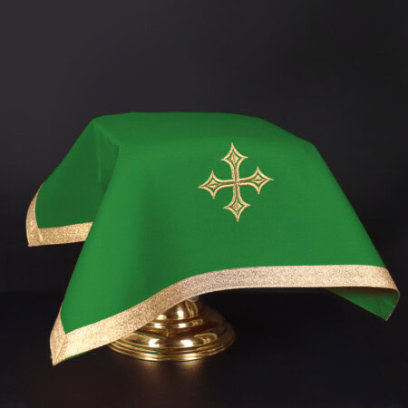 Welon na kielich liturgiczny zielony 45×45cm