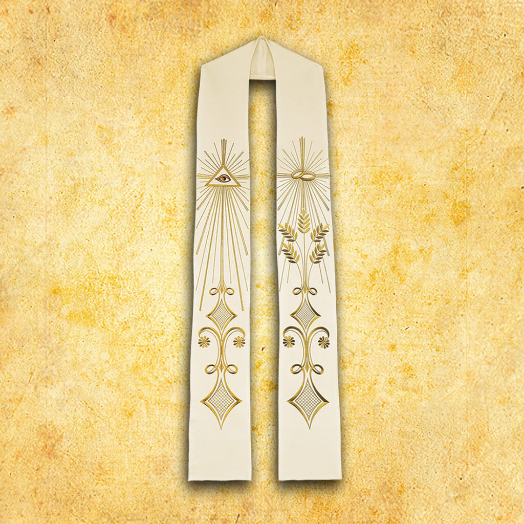 Stuła ślubna haftowana