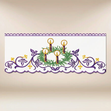 Koronka haftowana "Adwentowy z Wiankiem"