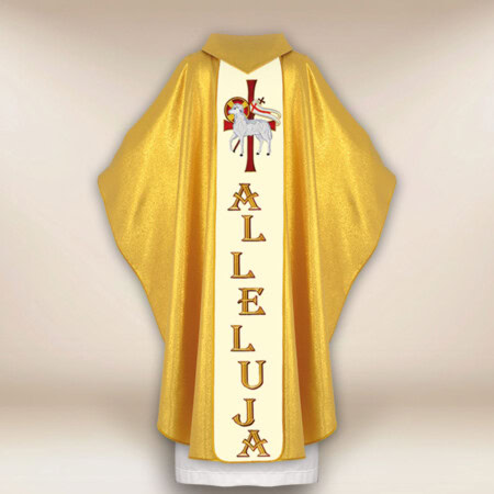 Ornat liturgiczny z motywem Jezusa Zmartwychwstałego