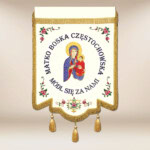 Chorągiew haftowana – MB Częstochowska