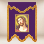 Chorągiew żałobna fioletowa