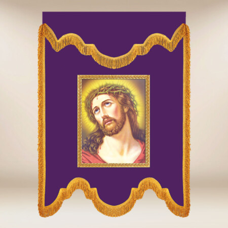 Chorągiew żałobna fioletowa