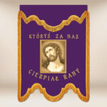 Chorągiew żałobna fioletowa