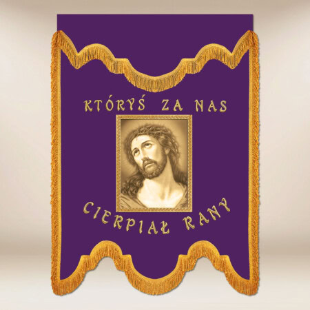 Chorągiew żałobna fioletowa