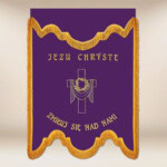 Chorągiew żałobna fioletowa