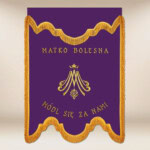 Chorągiew żałobna fioletowa