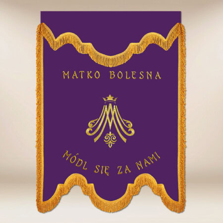 Chorągiew żałobna fioletowa