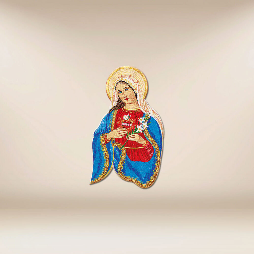 aplikacja haftowana Serce Maryi