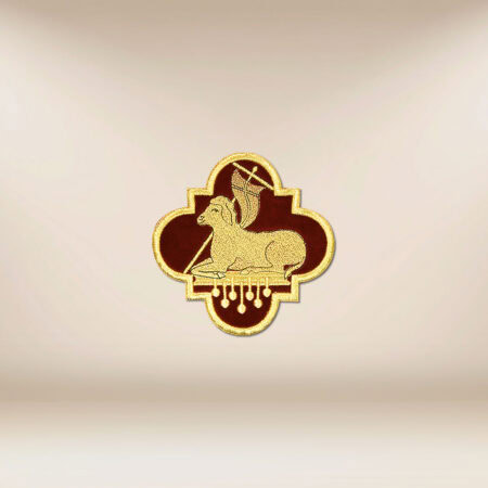 Aplikacja haftowana na pluszu „Baranek”