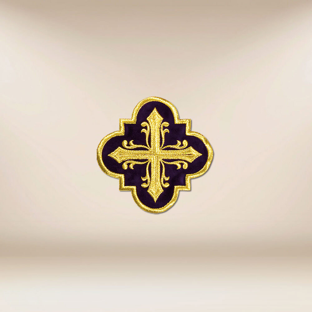 aplikacja haftowana krzyż plusz