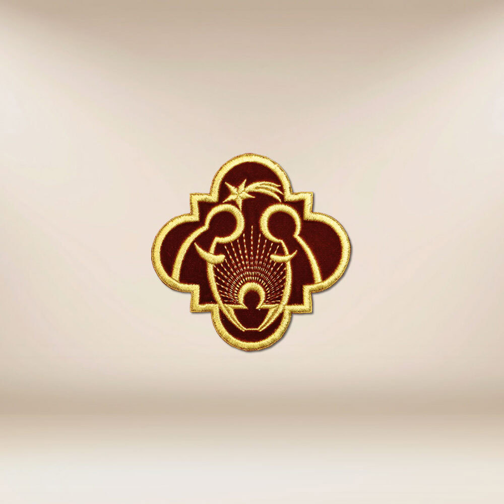 Aplikacja haftowana szopka plusz