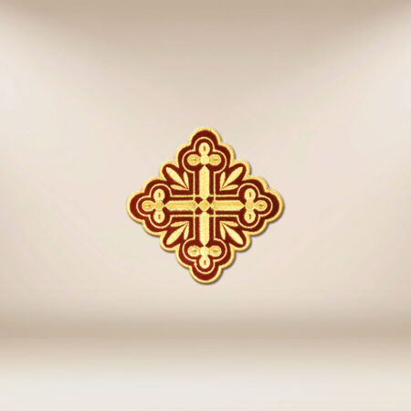 Aplikacja haftowana na pluszu „Krzyż”