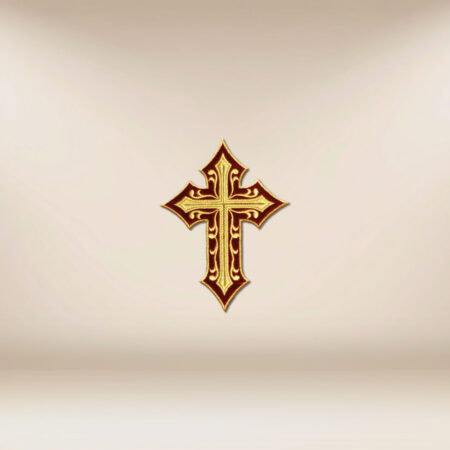 Aplikacja haftowana na pluszu „Krzyż”