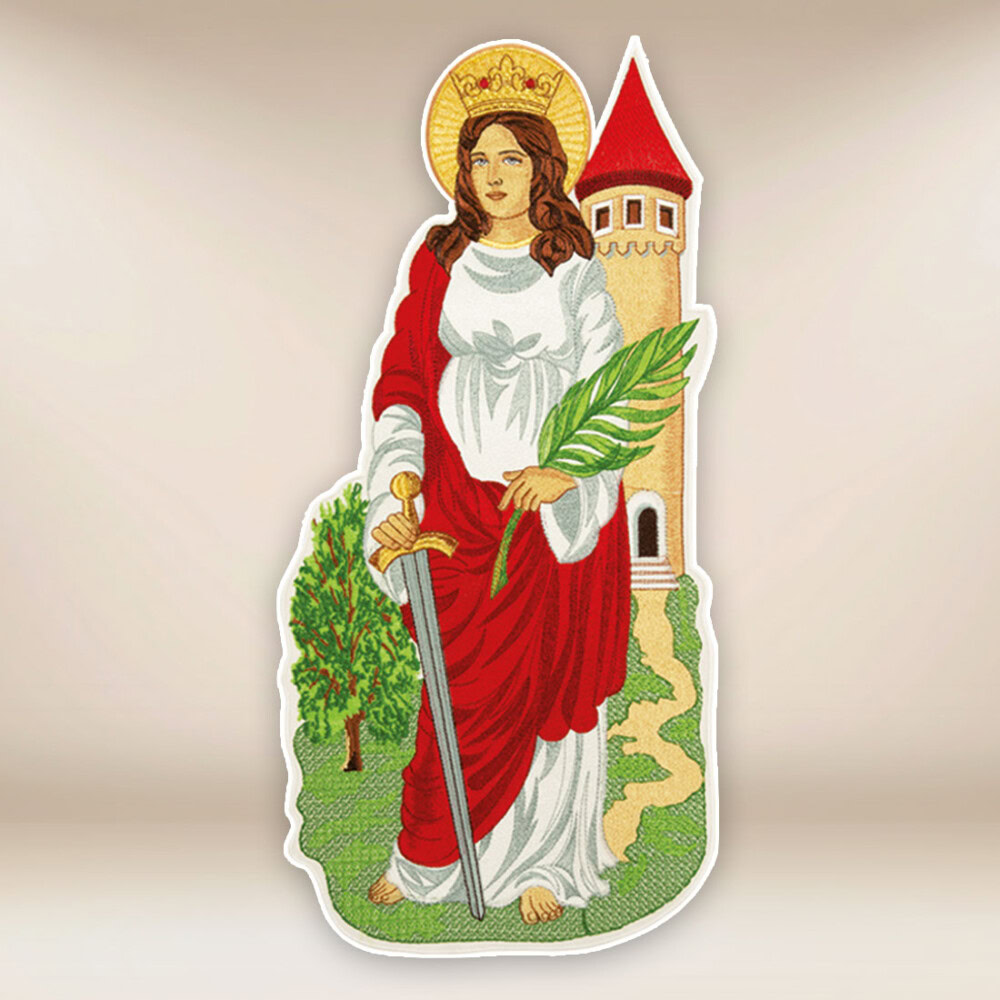 Aplikacja haftowana Św. Barbara