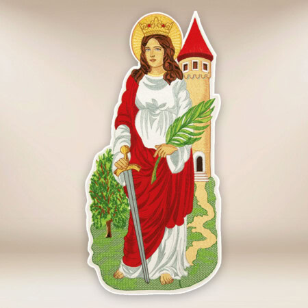 Aplikacja haftowana Św. Barbara