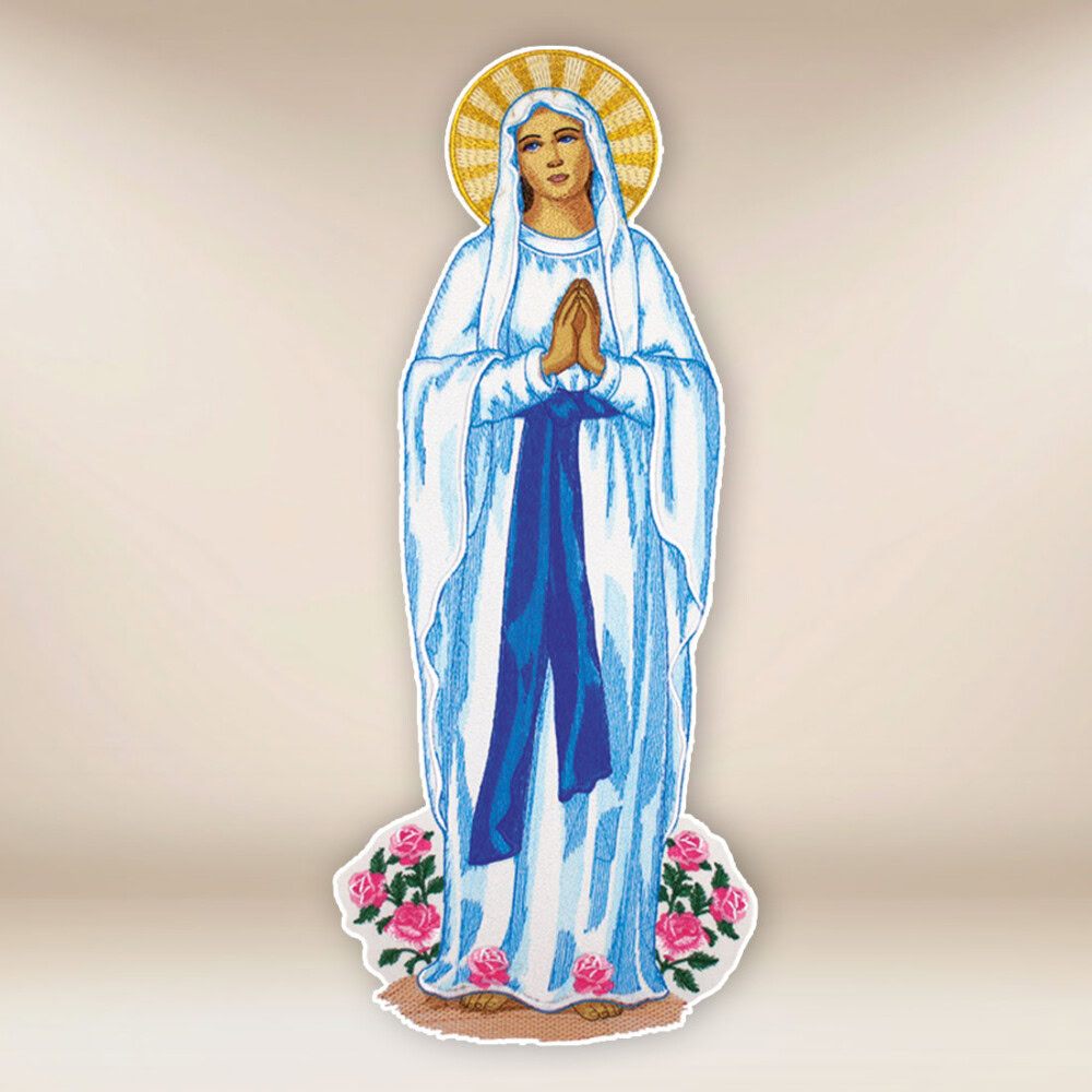 Aplikacja haftowana Matka Boża z Lourdes
