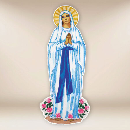Aplikacja haftowana Matka Boża z Lourdes