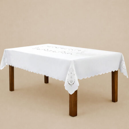 Obrus haftowany świecki "Magnolia" 400x140cm