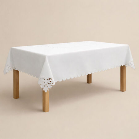 Obrus haftowany świecki " Liść Dębu"400x140cm