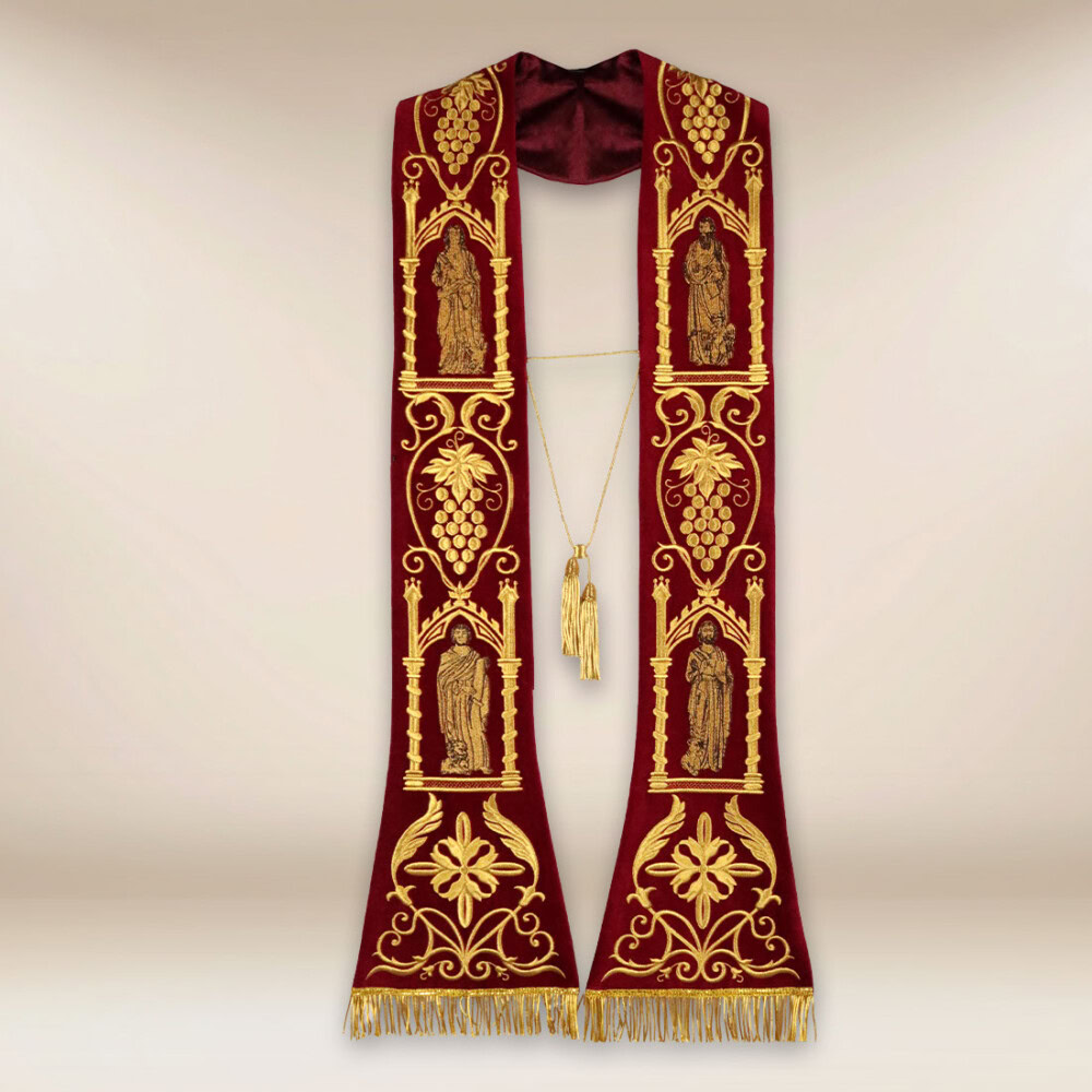 Stuła haftowana 4 Ewangelistów Stuła haftowana 4 Ewangelistów