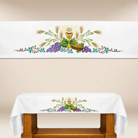 Obrus z haftem czołowym