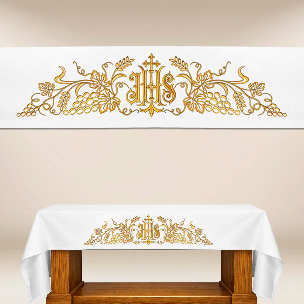 Obrus z haftem czołowym