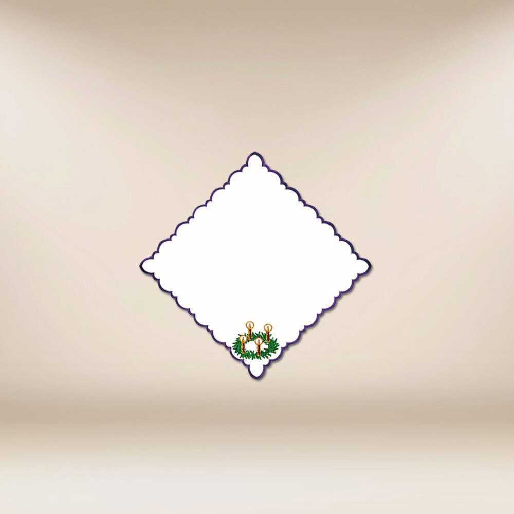 Serwetka haftowana adwentowa