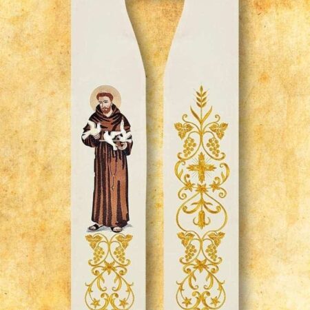Stuła Haftowana "Św.
 Franciszek"