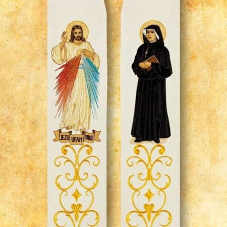 Stuła Haftowana "Jezus Miłosierny
 I Św. Faustyna"