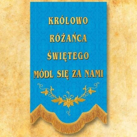 Mini chorągiew haftowana- MB Różańcowa