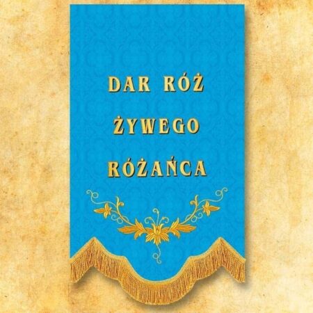 Mini chorągiew haftowana - MB Różańcowa