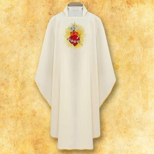 Ornat haftowany "Serce Maryi"