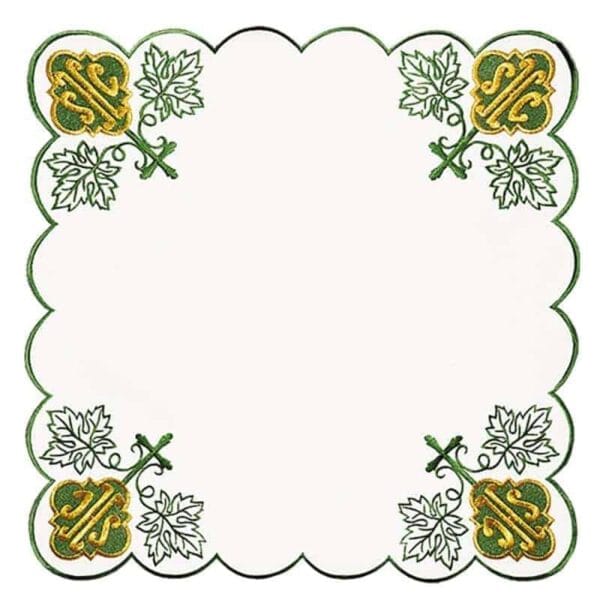 Serwetka haftowana "IHS Zielony" 45x45