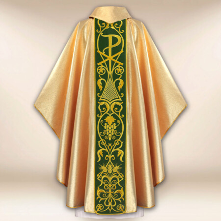 Ornat z haftowanym pasem pluszowym “Kielich”