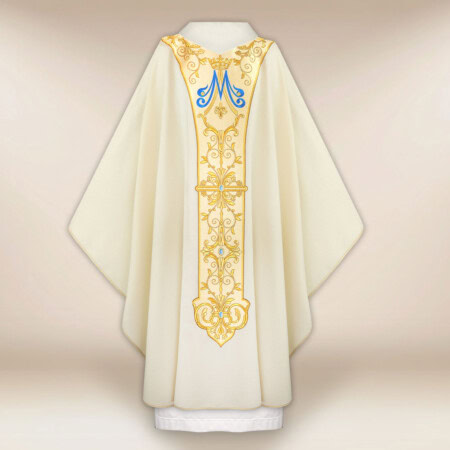 Ornat z haftowanym pasem “Matka Boża Fatimska”