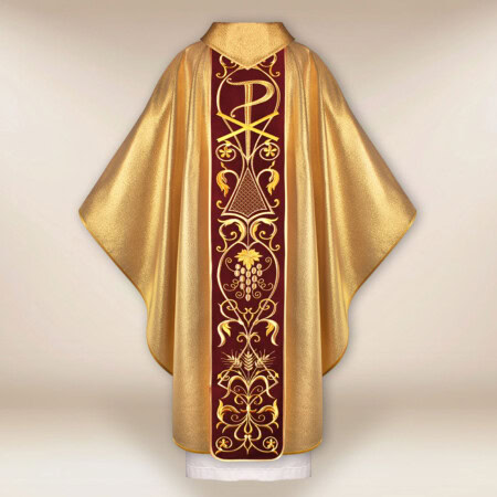 Ornat z haftowanym pasem pluszowym  “Baranek”